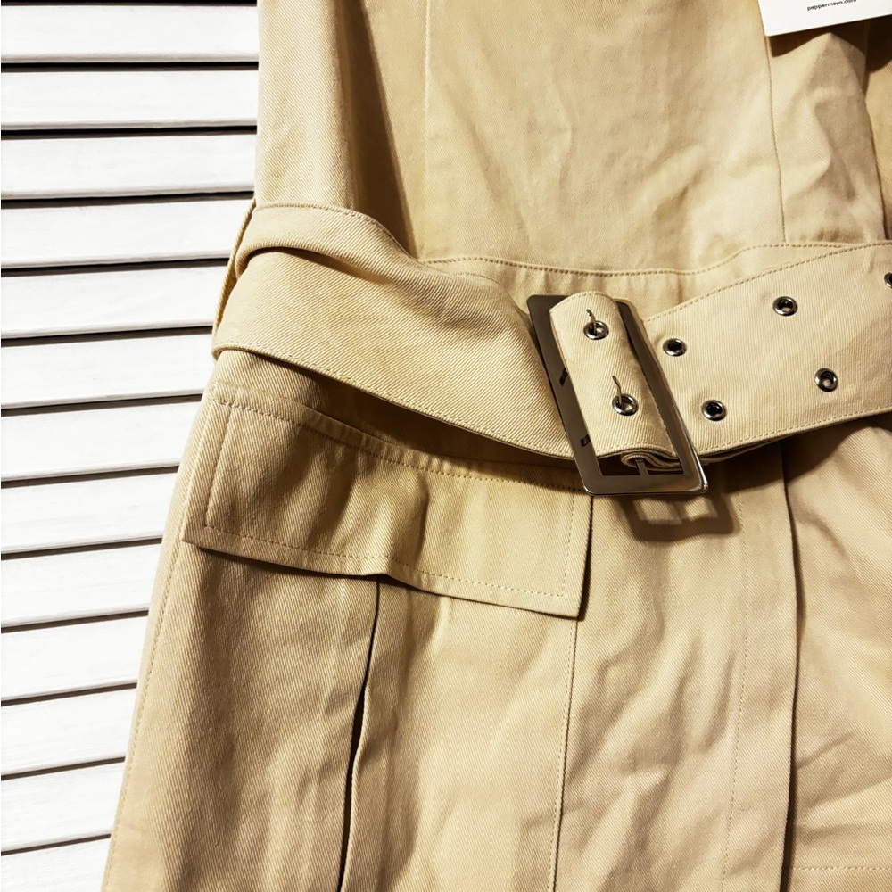 Beige Trench Coat with Belt